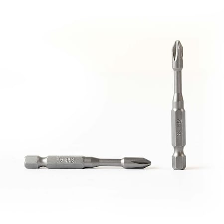 Superior Steel PH2 Single Phillips Head High Torque Power Screwdriver Bits - 2.5 Inch Long, PK 25 BP465-25PK